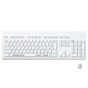 エレコム　ELECOM キーボード 抗菌 (Chrome/Mac/Windows11対応) ［ワイヤレス /USB］ ホワイト TK-WS02DMKWH