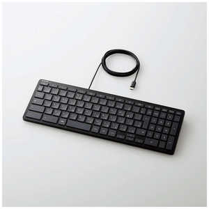 エレコム ELECOM キーボード 抗菌 (Chromebook対応 WWCB認証) ［有線 /USB (Type-C)］ ブラック TK-CB01UPKBK