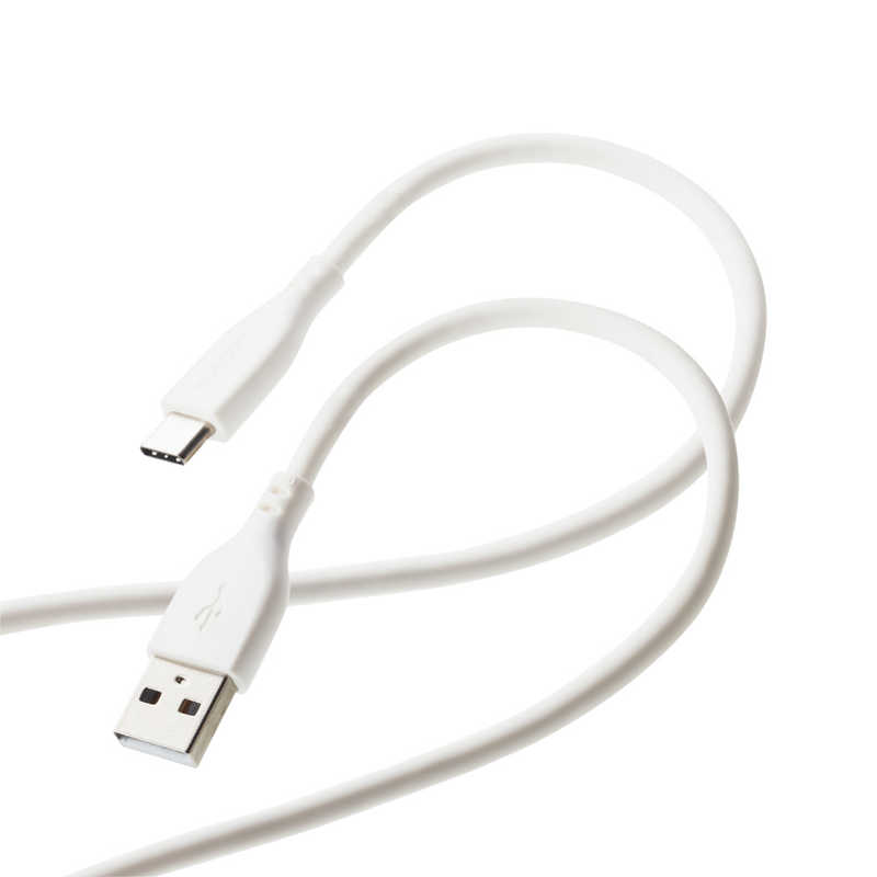 エレコム　ELECOM エレコム　ELECOM USB-A to USB Type-Cケーブル なめらか 1.0m ホワイト  MPA-ACSS10WH MPA-ACSS10WH