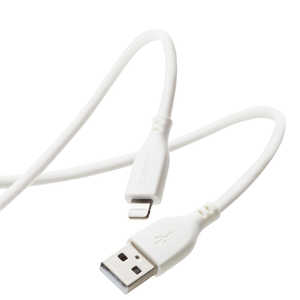 쥳 ELECOM USB-A to Lightning֥ ʤ餫 1.0m ۥ磻 MPA-UALSS10WH