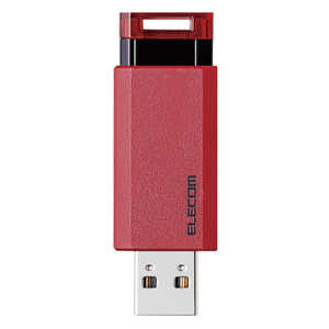 エレコム ELECOM USBメモリー USB3.1(Gen1)対応 ノック式 オートリターン機能付 128GB レッド MF-PKU3128GRD エレコム ELECOM USBメモリー USB3.1(Gen1)対応 ノック式 オートリターン機能付 128GB レッド MF-PKU3128GRD
