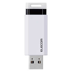 エレコム ELECOM USBメモリー USB3.1(Gen1)対応 ノック式 オートリターン機能付 128GB ホワイト MF-PKU3128GWH エレコム ELECOM USBメモリー USB3.1(Gen1)対応 ノック式 オートリターン機能付 128GB ホワイト MF-PKU3128GWH