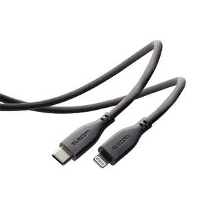 エレコム　ELECOM USB Type-C to Lightningケーブル USB Power Delivery対応 なめらか 1.0m グレー  MPA-CLSS10GY