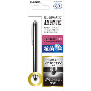 エレコム ELECOM タッチペン/スマホ・タブレット用/抗菌/超感度タイプ/ブラック P-TPC02ABBK エレコム ELECOM タッチペン/スマホ・タブレット用/抗菌/超感度タイプ/ブラック P-TPC02ABBK