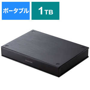 エレコム　ELECOM 【アウトレット】ELP-PTV010UBK ELECOM Portable Drive USB3.2(Gen1) 1TB Black ELP-PTV010UBK