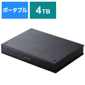 エレコム ELECOM 外付けHDD USB-A接続 テレビ録画向け ブラック [4TB /ポータブル型] ELP-PTV040UBK