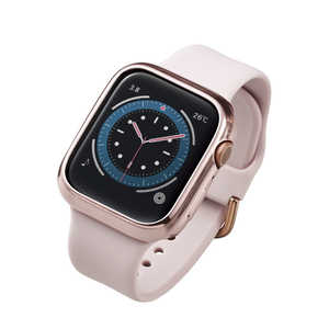 エレコム　ELECOM Apple Watch 44mm/ソフトバンパー/メタリックデザイン/ピンクゴールド AW20MBPUPNG