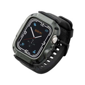 エレコム　ELECOM Apple Watch series7 45mm バンパー (バンド一体型/NESTOUT/WALK/オリーブ) AW-21ABBNESTKH