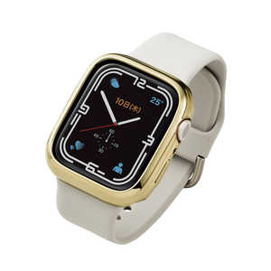 エレコム　ELECOM Apple Watch series7 45mm/ソフトバンパー/メタリックデザイン/ゴールド AW21ABPUGD