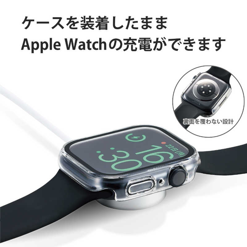エレコム　ELECOM エレコム　ELECOM Apple Watch series7 45mm/フルカバーケース/プレミアムガラス/セラミックコート/クリア AW-21AFCGCCR AW-21AFCGCCR