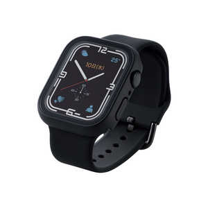쥳 ELECOM Apple Watch series7 45mm/ե륫С/ץߥ६饹/ȿɻ/֥å AW-21AFCGMBK