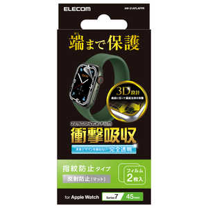 エレコム　ELECOM Apple Watch series7 45mm 衝撃吸収フィルム 反射防止  AW-21AFLAFPR