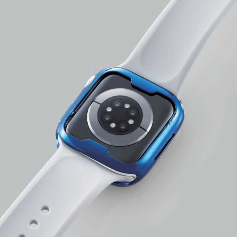 エレコム　ELECOM エレコム　ELECOM Apple Watch series7 41mm/ソフトバンパー/メタリックデザイン/ネイビー AW21BBPUNV AW21BBPUNV