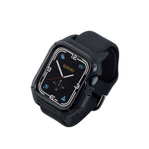 エレコム ELECOM Apple Watch series7 41mm ZEROSHOCKバンパー ブラック ブラック AW21BBPZEROBK