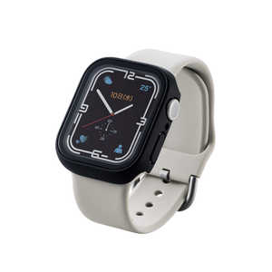 쥳 ELECOM Apple Watch series7 41mm/ե륫С/ץߥ६饹/Ʃ/֥å AW-21BFCGBK