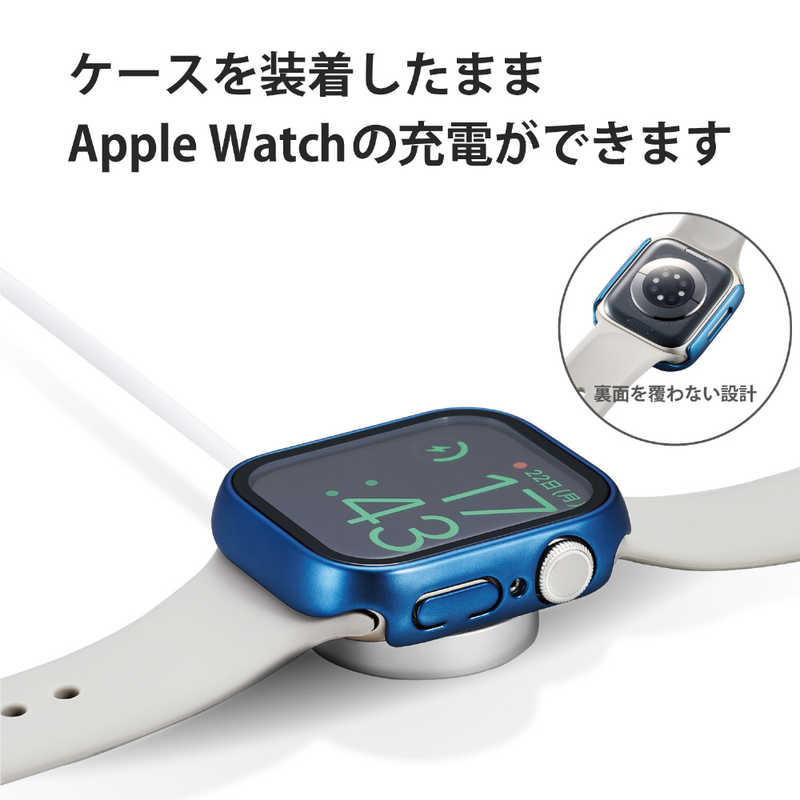 エレコム　ELECOM エレコム　ELECOM Apple Watch series7 41mm/フルカバーケース/プレミアムガラス/セラミックコート/ネイビー AW-21BFCGCNV AW-21BFCGCNV