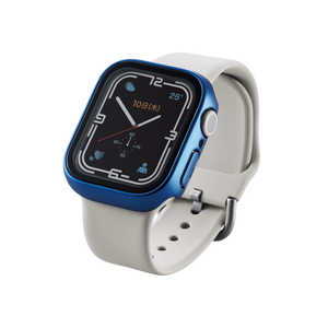 エレコム　ELECOM Apple Watch series7 41mm/フルカバーケース/プレミアムガラス/セラミックコート/ネイビー AW-21BFCGCNV