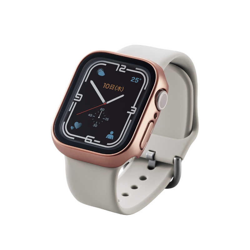 エレコム　ELECOM エレコム　ELECOM Apple Watch series7 41mm/フルカバーケース/プレミアムガラス/高透明/ゴールド AW-21BFCGGD AW-21BFCGGD