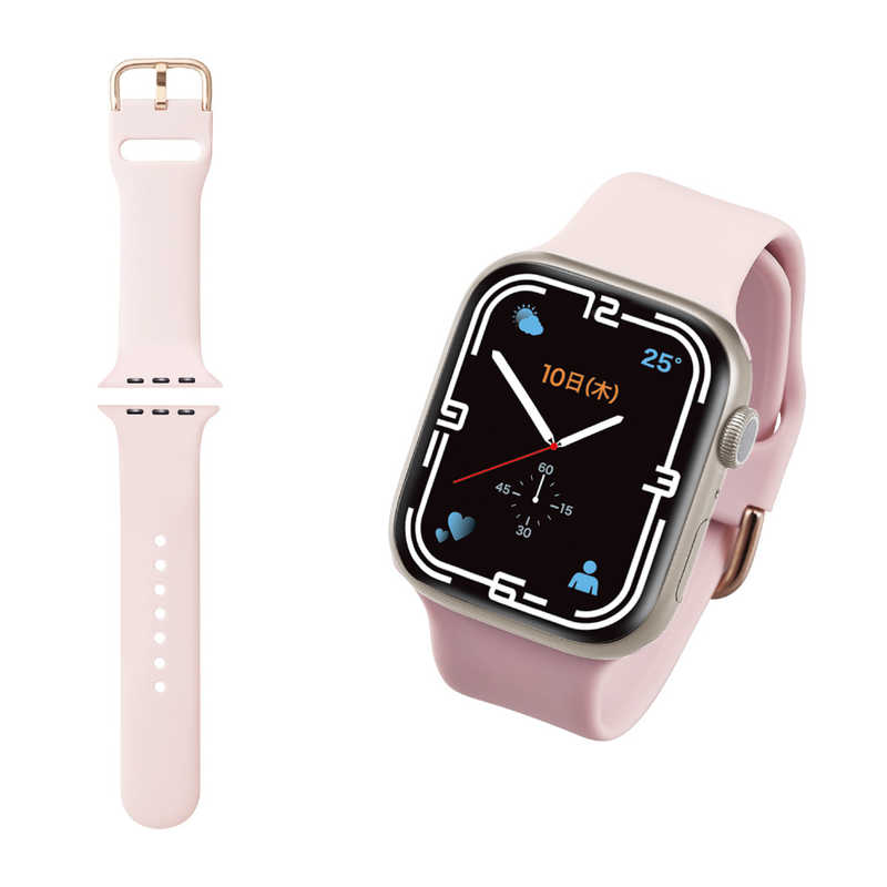 エレコム Elecom Apple Watch 45 年中無休 44 Aw 45bdscgpn シリコン バンド 42mm ニュアンス