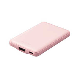 エレコム　ELECOM 薄型コンパクトモバイルバッテリー(Cx1＋Ax1) ピンク [2ポート] DE-C37-5000PN