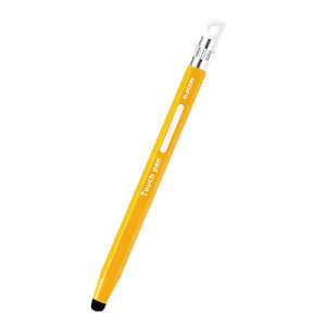 エレコム　ELECOM タッチペン スタイラスペン 超感度タイプ 六角鉛筆型 ペン先交換可 ストラップホール付 ( iPad iPhone Android各種 スマホ タブレット )対応 イエロー  PTPENCEYL