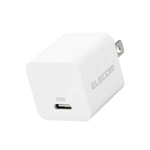 쥳 ELECOM ACŴ/USBŴ/USB Power Delivery/20W/USB-C1ݡ/ץ饰/ۥ磻 MPAACCP28WH