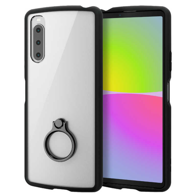 エレコム　ELECOM エレコム　ELECOM Xperia 10 IV/ハイブリッドケース/TOUGH SLIM LITE/フレームカラー/リング付き/ブラック PM-X222TSLFCRBK PM-X222TSLFCRBK