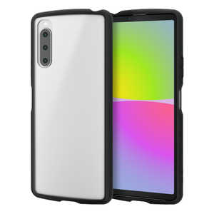 エレコム　ELECOM Xperia 10 IV/ハイブリッドケース/TOUGH SLIM LITE/フレームカラー/シルキークリア/ブラック PM-X222TSLFCSBK