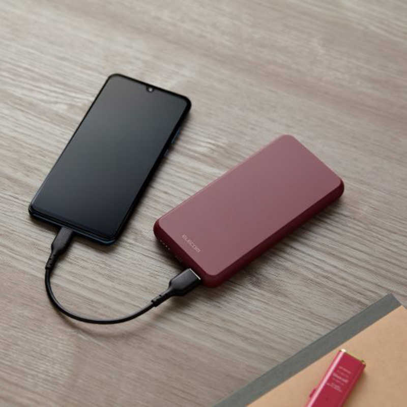 エレコム　ELECOM エレコム　ELECOM モバイルバッテリー 10000mAh 大容量 15W / 3A 15W おまかせ充電対応 充電器 レッド DE-C38-10000RD DE-C38-10000RD