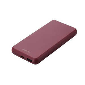 エレコム　ELECOM モバイルバッテリー 10000mAh 大容量 15W / 3A 15W おまかせ充電対応 充電器 レッド DE-C38-10000RD