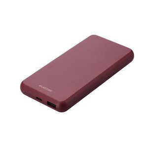 エレコム　ELECOM モバイルバッテリー 10000mAh 大容量 15W / 3A 15W / 3A 入出力( Type-C ×1 ) 出力( USB-A ×1 ) おまかせ充電対応 充電器 レッド DE-C38-10000RD