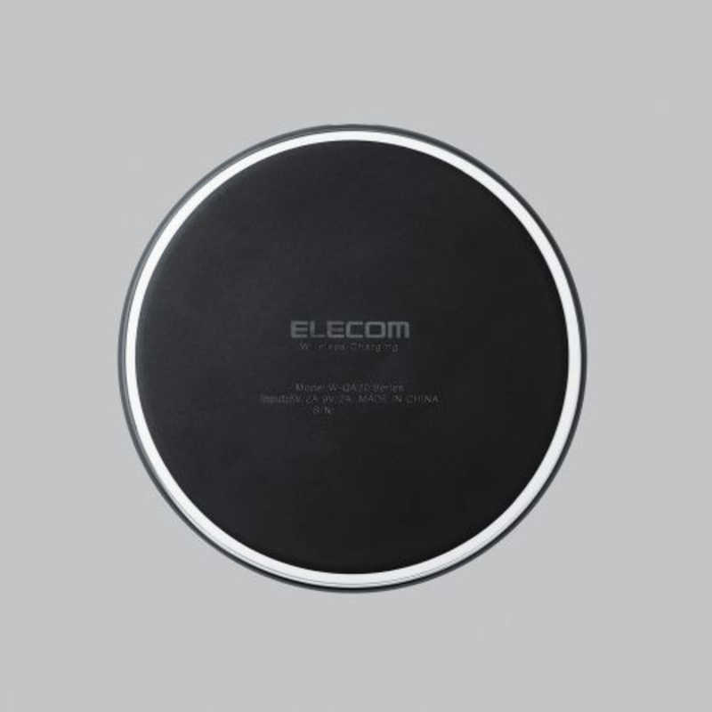 エレコム　ELECOM エレコム　ELECOM ワイヤレス充電器/Qi規格対応/10W/7.5W/5W/卓上タイプ/ブラック W-QA20BK W-QA20BK
