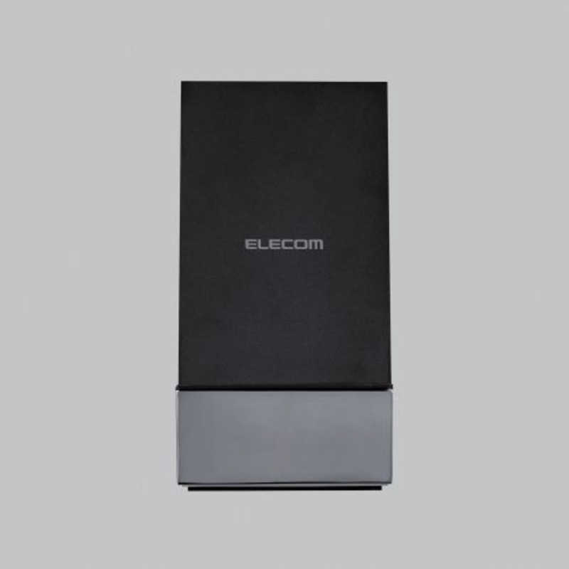 エレコム　ELECOM エレコム　ELECOM ワイヤレス充電器/Qi規格対応/10W/7.5W/5W/スタンドタイプ/メタル筐体/ブラック W-QS07BK W-QS07BK