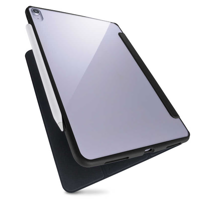 エレコム　ELECOM エレコム　ELECOM iPad Air 10.9インチ 第5世代/第4世代 (2022/2020年モデル) ケース カバー 手帳型 フラップ ハイブリッド マグネット 2アングル 背面クリア ブラック  TB-A21MTSLFCBK TB-A21MTSLFCBK