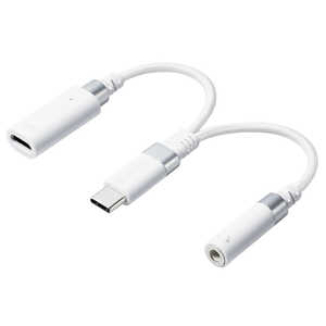 쥳 ELECOM C Ѵ ֥ USB Type C to ۥ󥸥å DAC  ѵ ϥ쥾б PDб ťݡ ۥ磻 MPA-C35CSDPDWH