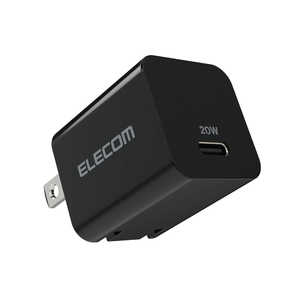 쥳 ELECOM ACŴ/USBŴ/USB Power Deliveryб/20W/USB-C1ݡ/󥰥ץ饰/֥å MPA-ACCP32BK