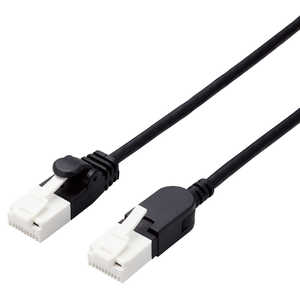 쥳 ELECOM LAN֥ CAT6A  1m  󥰥ͥ ® 10Gbps ȥ졼 ޤɻ ֥å LD-GPATSW/BK10