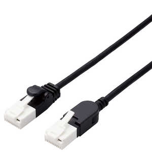 쥳 ELECOM LAN֥ CAT6A  2m  󥰥ͥ ® 10Gbps ȥ졼 ޤɻ ֥å LD-GPATSW/BK20