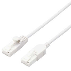 쥳 ELECOM LAN֥ CAT6A  1m  󥰥ͥ ® 10Gbps ȥ졼 ޤɻ ͥåȥ֥ RJ45 ۥ磻 LD-GPATSW/WH10