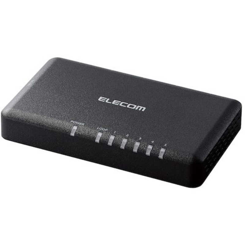 エレコム　ELECOM エレコム　ELECOM Giga対応スイッチングハブ/5ポート/プラスチック筐体/小型/ブラック EHC-G05PA2-SB EHC-G05PA2-SB