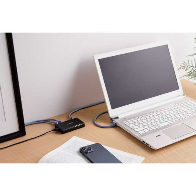 エレコム　ELECOM エレコム　ELECOM Giga対応スイッチングハブ/5ポート/プラスチック筐体/小型/ブラック EHC-G05PA2-SB EHC-G05PA2-SB
