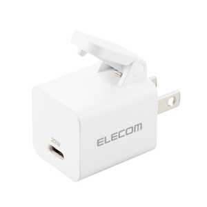 쥳 ELECOM ACŴ/USBŴ/ȴ/USB Power Delivery/20W/USB-C1ݡ/ץ饰/ۥ磻 MPA-ACCP31WH