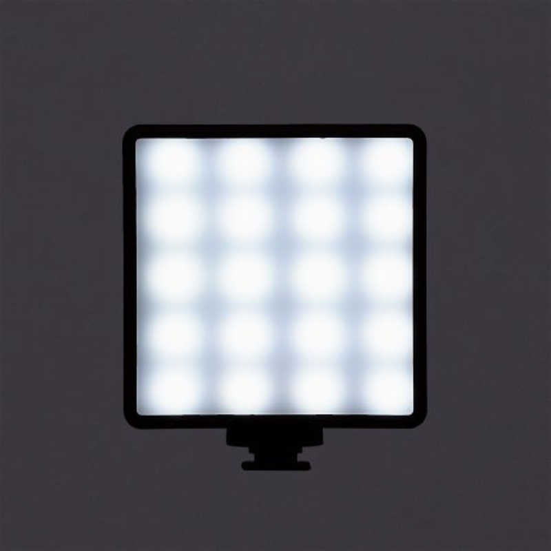 エレコム　ELECOM エレコム　ELECOM 撮影用ライト LED ビデオライト 四角形 8×8cm 5段階調光 ライト 3色モード USB充電式 2000mAh ブラック DE-L05BK DE-L05BK