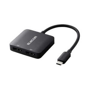 쥳 ELECOM USB Type C to DisplayPort Ѵץ 8K/30Hz  ǥץ쥤2³ ǥץ쥤ݡ 2 ֥å AD-CDP2BK