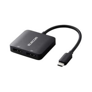 エレコム ELECOM USB Type C to DisplayPort 変換アダプタ 8K/30Hz 解像度 ディスプレイ2台接続可 ブラック AD-CDP2BK エレコム ELECOM USB Type C to DisplayPort 変換アダプタ 8K/30Hz 解像度 ディスプレイ2台接続可 ブラック AD-CDP2BK