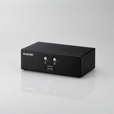 エレコム ELECOM KVMスイッチ パソコン2台 切替器 ディスプレイ端子 