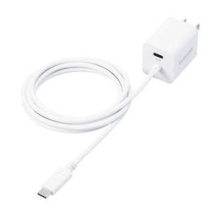 エレコム　ELECOM AC充電器/USB充電器/ケーブル一体型/USB Power Delivery準拠/20W/スイングプラグ/ホワイト MPA-ACCP37WH