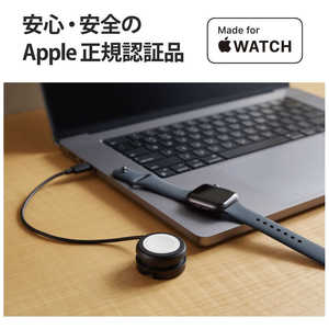 エレコム　ELECOM Apple Watch ( アップルウォッチ ) 充電器 ケーブル USB TypeC 約23cm 巻取タイプ ブラック MPAAWMCQBK