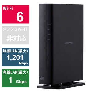 �G���R�� ELECOM �y�A�E�g���b�g�zWiFi ����LAN ���[�^�[ WiFi6 11ax 1201�{300Mbps IPv6(IPoE)�Ή� �u���b�N WRC-X1500GS-B