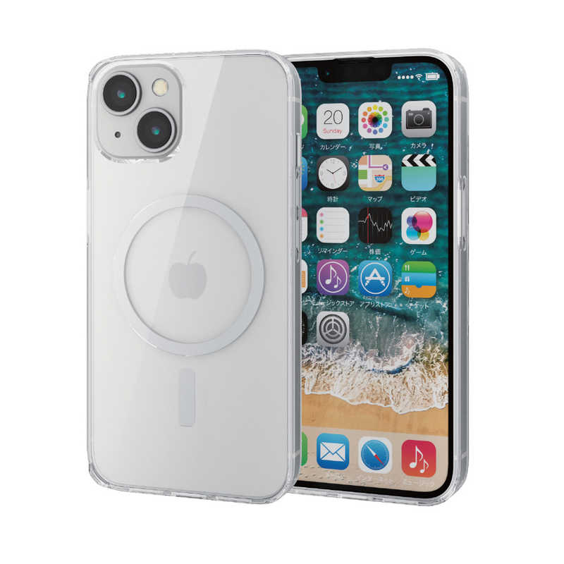 エレコム　ELECOM エレコム　ELECOM iPhone 14 / iPhone 13 用 ケース ハイブリッド カバー 耐衝撃 カメラ周り保護 ワイヤレス充電可 ストラップホール付 ホワイト PMA22AMAG02WH PMA22AMAG02WH